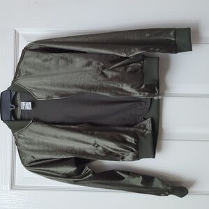 Weissman Dance Size Medium Child Olive Green Bomber Jacket Jazz Hip Hop Costume